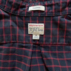 J.Crew Red and Navy Plaid Shirt